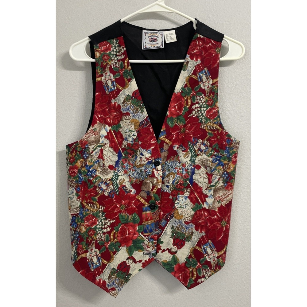 Imaginations Classic Collection Christmas Vest-Size M/L-Santa‎ -Tie Back